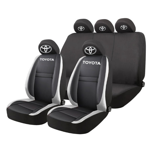 Set Huse Scaune Universale HLX4 Compatibile cu Toyota – Negru/Gri