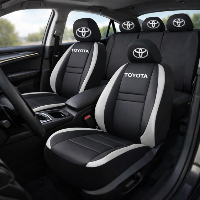Set Huse Scaune Universale HLX4 Compatibile cu Toyota – Negru/Gri