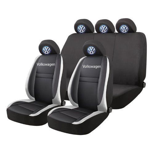 Set Huse Scaune Universale HLX4 Compatibile cu Volkseagen – Negru/Gri