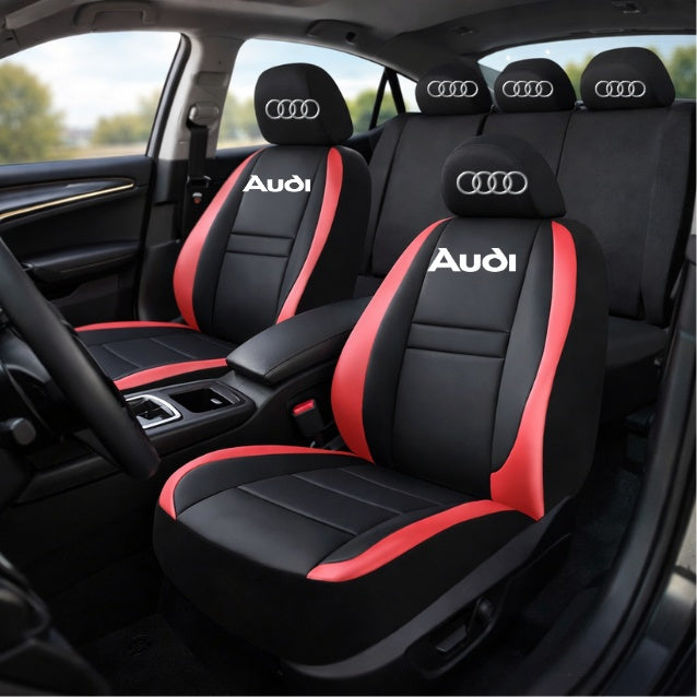 Set Huse Scaune Universale HLX5 Compatibile cu Audi – Negru/Rosu