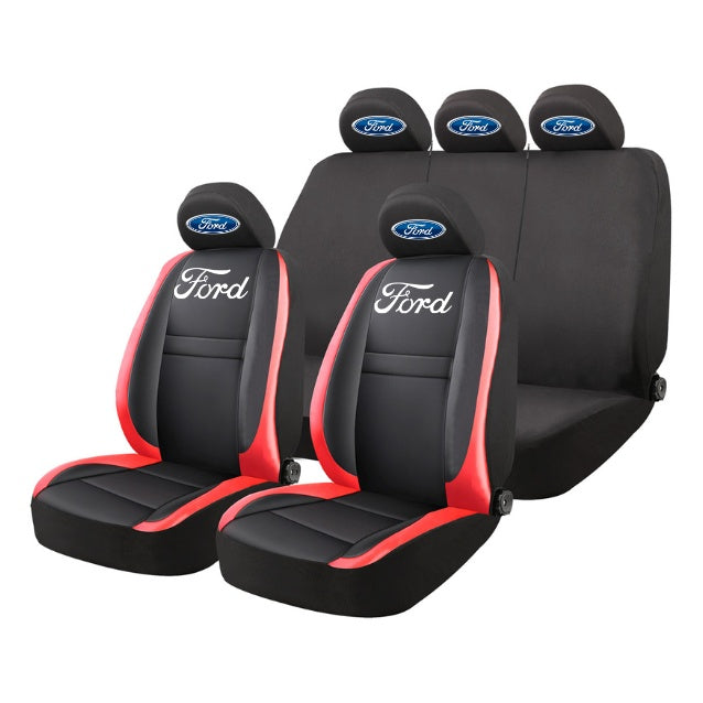 Set Huse Scaune Universale HLX5 Compatibile cu Ford – Negru/Rosu