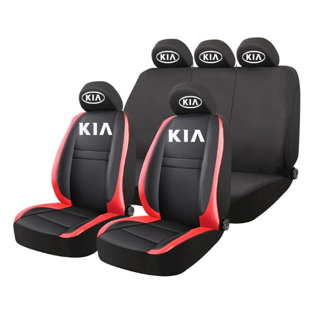 Set Huse Scaune Universale HLX5 Compatibile cu Kia – Negru/Rosu