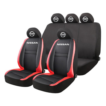 Set Huse Scaune Universale HLX5 Compatibile cu Nissan – Negru/Rosu