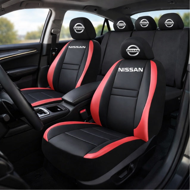 Set Huse Scaune Universale HLX5 Compatibile cu Nissan – Negru/Rosu