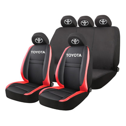 Set Huse Scaune Universale HLX5 Compatibile cu Toyota – Negru/Rosu