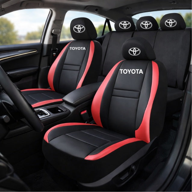 Set Huse Scaune Universale HLX5 Compatibile cu Toyota – Negru/Rosu