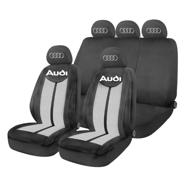 Set Huse Scaune Universale HLX7 Compatibile cu Audi – Negru/Gri