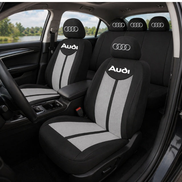 Set Huse Scaune Universale HLX7 Compatibile cu Audi – Negru/Gri