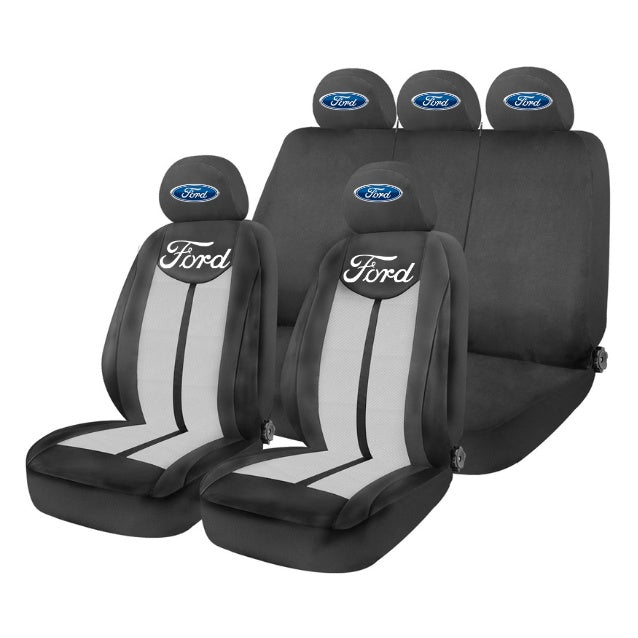 Set Huse Scaune Universale HLX7 Compatibile cu Ford– Negru/Gri