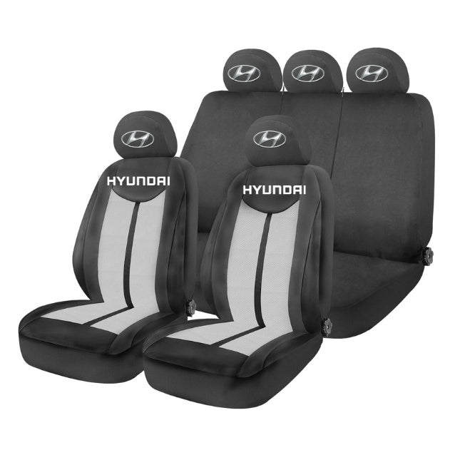 Set Huse Scaune Universale HLX7 Compatibile cu Hyundai– Negru/Gri