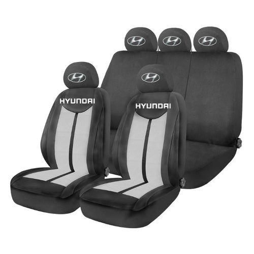 Set Huse Scaune Universale HLX7 Compatibile cu Hyundai– Negru/Gri