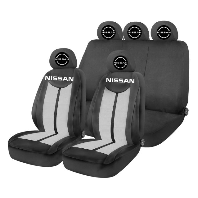 Set Huse Scaune Universale HLX7 Compatibile cu Nissan Nou – Negru/Gri