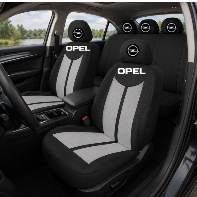Set Huse Scaune Universale HLX7 Compatibile cu Opel– Negru/Gri