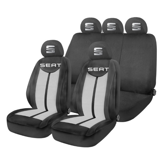 Set Huse Scaune Universale HLX7 Compatibile cu Seat – Negru/Gri