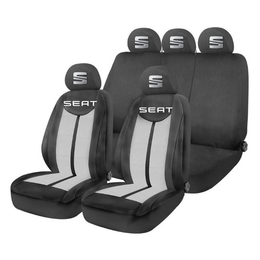Set Huse Scaune Universale HLX7 Compatibile cu Seat – Negru/Gri