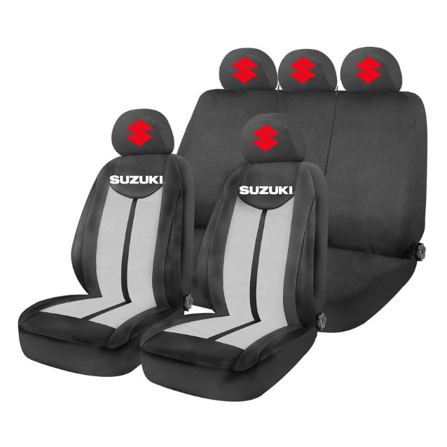 Set Huse Scaune Universale HLX7 Compatibile cu Suzuki– Negru/Gri