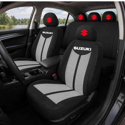 Set Huse Scaune Universale HLX7 Compatibile cu Suzuki– Negru/Gri