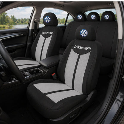 Set Huse Scaune Universale HLX7 Compatibile cu Volkswagen– Negru/Gri