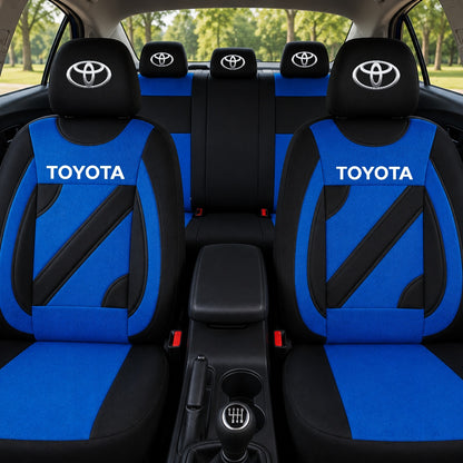 Set Huse Scaune Universale Nero Albastru Personalizate cu Toyota