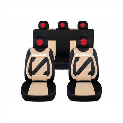 Set Huse Scaune Universale Nero Crem Personalizate cu Suzuki