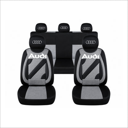 Set Huse Scaune Universale Nero Gri Personalizate cu Audi