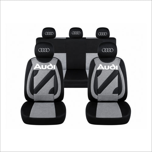 Set Huse Scaune Universale Nero Gri Personalizate cu Audi