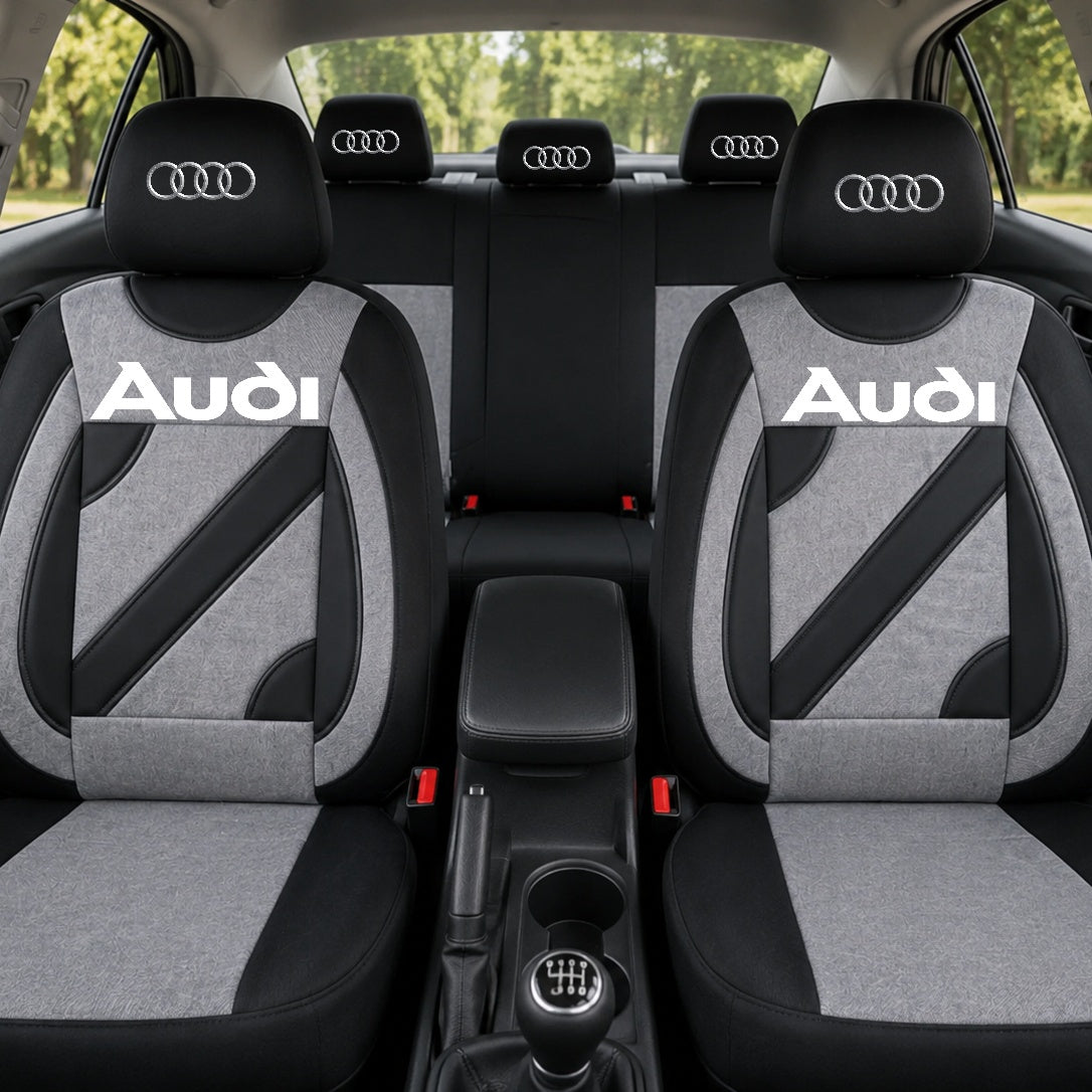 Set Huse Scaune Universale Nero Gri Personalizate cu Audi