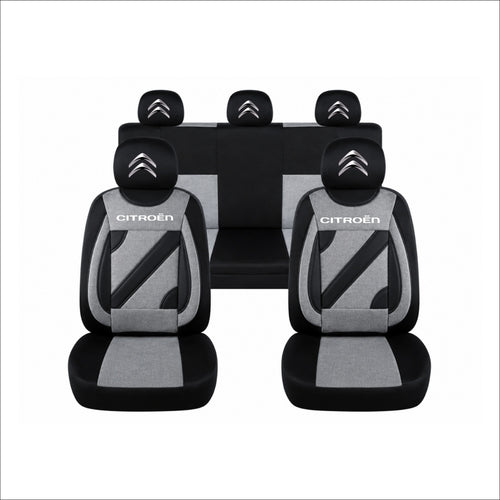 Set Huse Scaune Universale Nero Gri Personalizate cu Citroen