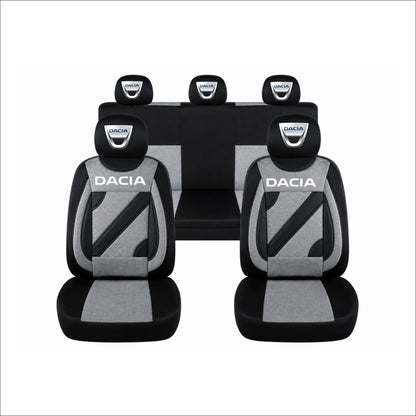Set Huse Scaune Universale Nero Gri Personalizate cu Dacia