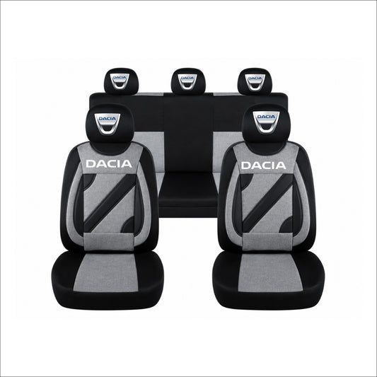 Set Huse Scaune Universale Nero Gri Personalizate cu Dacia