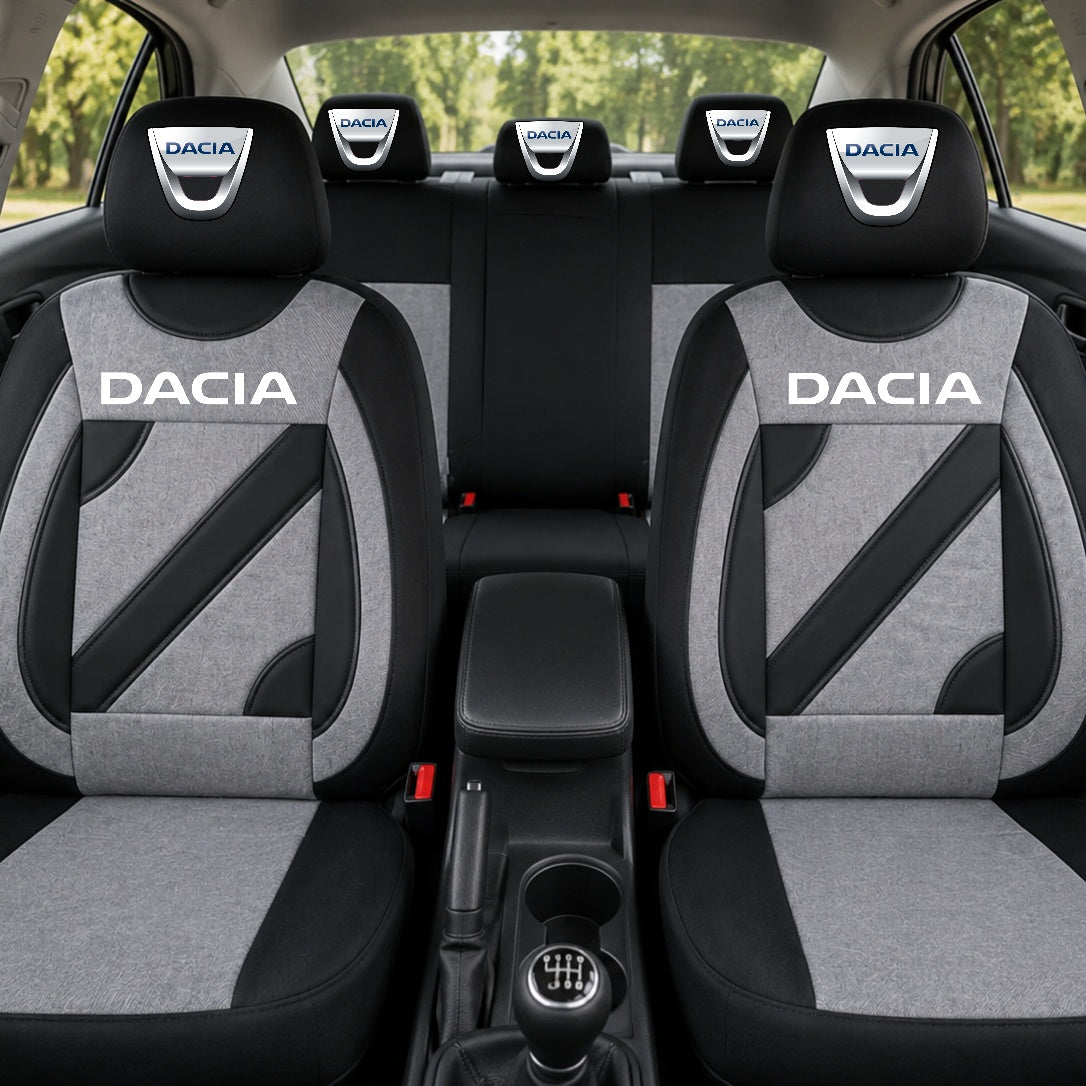 Set Huse Scaune Universale Nero Gri Personalizate cu Dacia