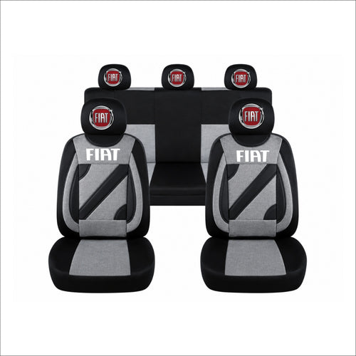 Set Huse Scaune Universale Nero Gri Personalizate cu Fiat