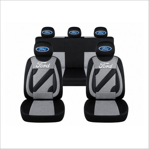 Set Huse Scaune Universale Nero Gri Personalizate cu Ford