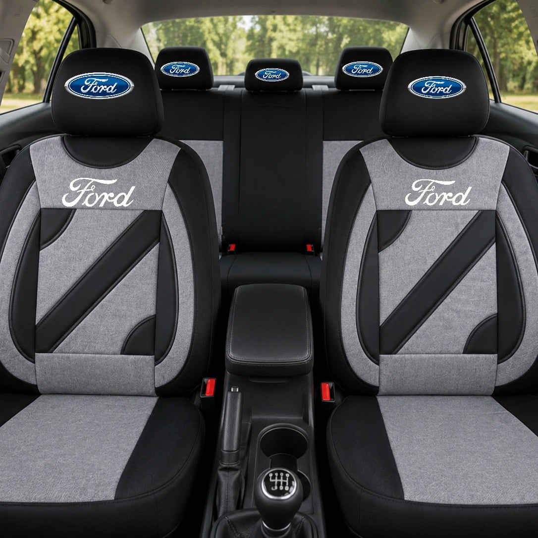 Set Huse Scaune Universale Nero Gri Personalizate cu Ford