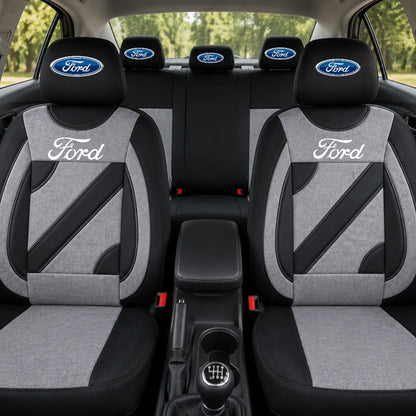 Set Huse Scaune Universale Nero Gri Personalizate cu Ford