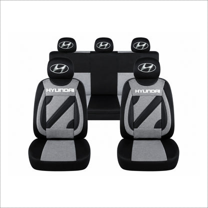 Set Huse Scaune Universale Nero Gri Personalizate cu Hyundai