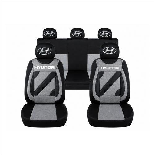 Set Huse Scaune Universale Nero Gri Personalizate cu Hyundai