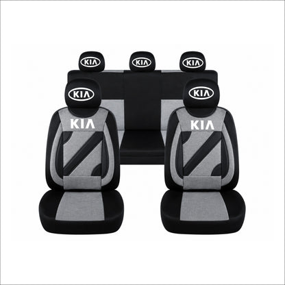 Set Huse Scaune Universale Nero Gri Personalizate cu Kia