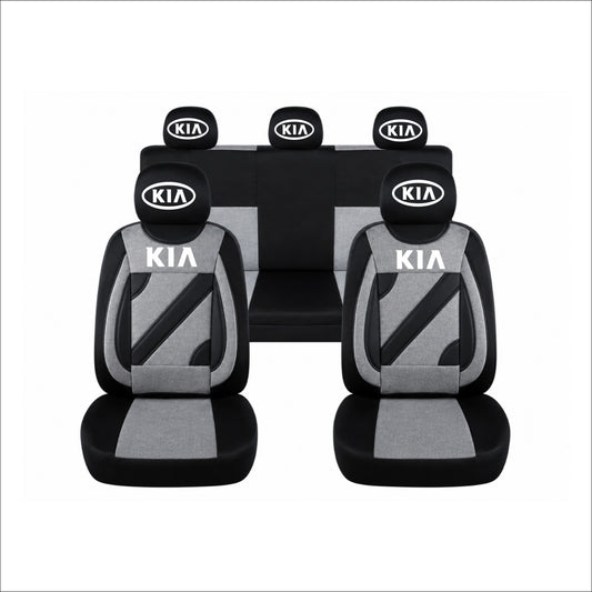 Set Huse Scaune Universale Nero Gri Personalizate cu Kia