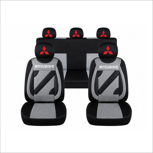 Set Huse Scaune Universale Nero Gri Personalizate cu Mitsubishi