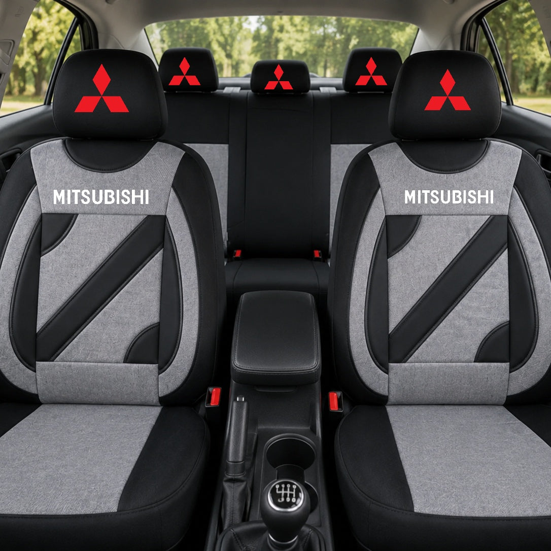 Set Huse Scaune Universale Nero Gri Personalizate cu Mitsubishi