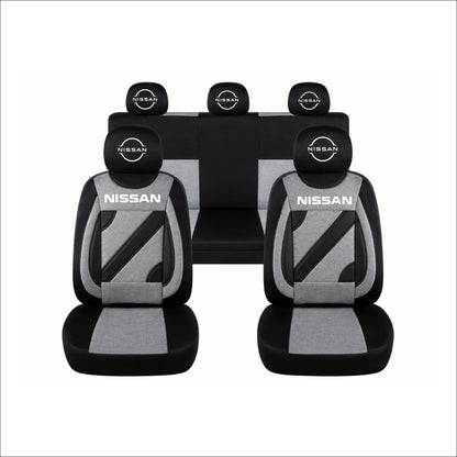 Set Huse Scaune Universale Nero Gri Personalizate cu Nissan Nou