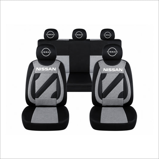 Set Huse Scaune Universale Nero Gri Personalizate cu Nissan Nou