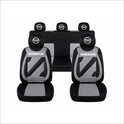 Set Huse Scaune Universale Nero Gri Personalizate cu Nissan