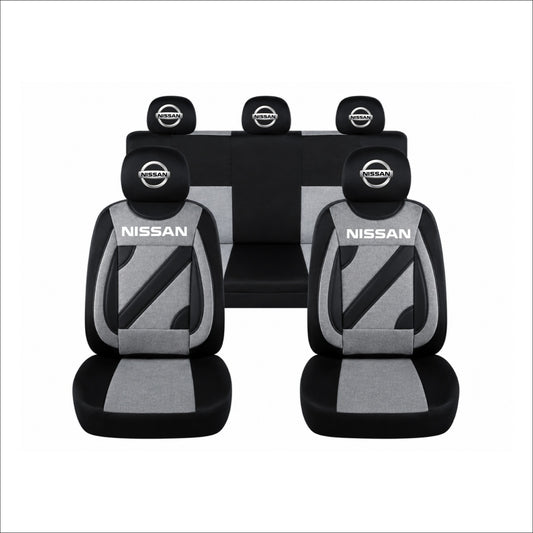 Set Huse Scaune Universale Nero Gri Personalizate cu Nissan