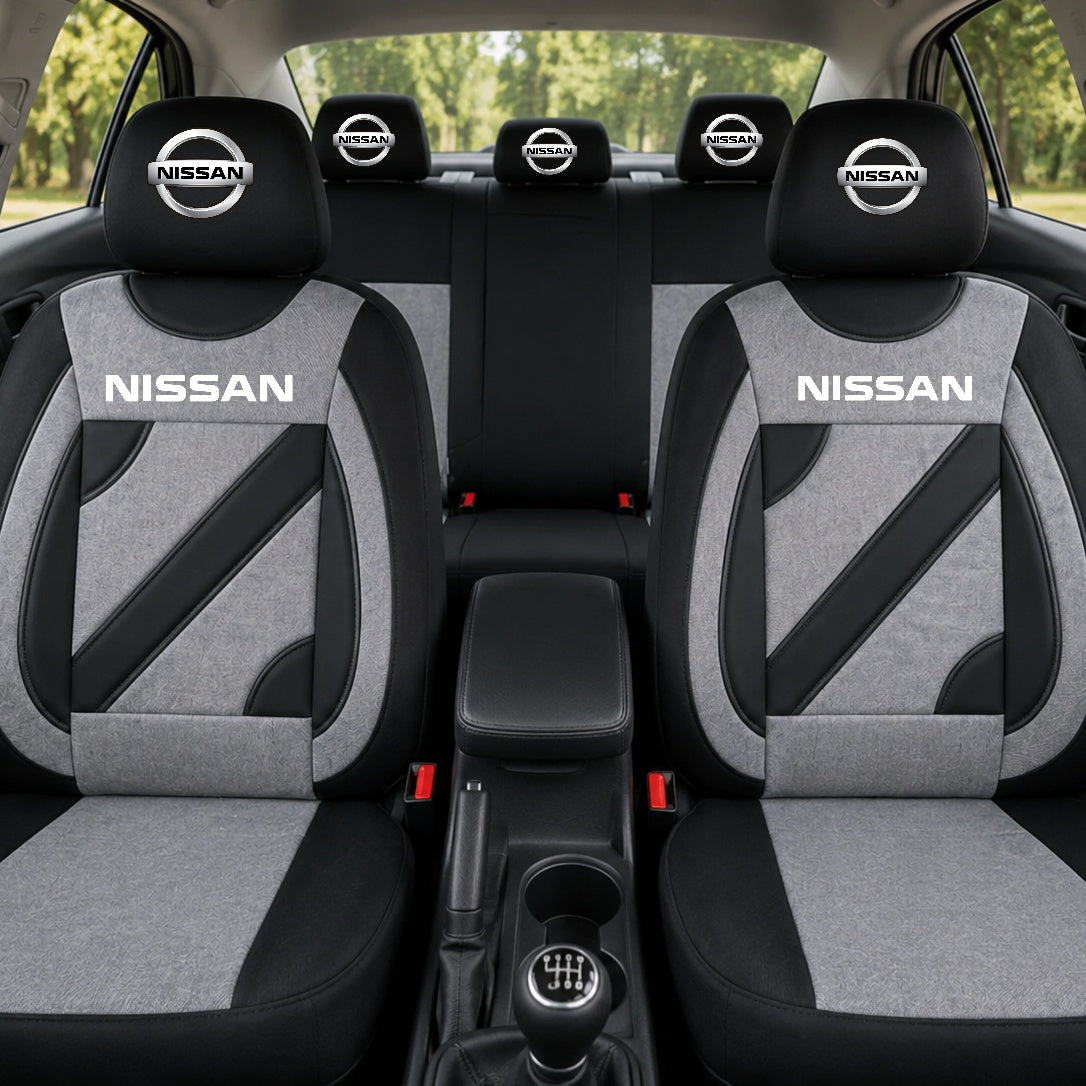 Set Huse Scaune Universale Nero Gri Personalizate cu Nissan