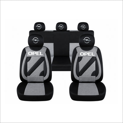 Set Huse Scaune Universale Nero Gri Personalizate cu Opel
