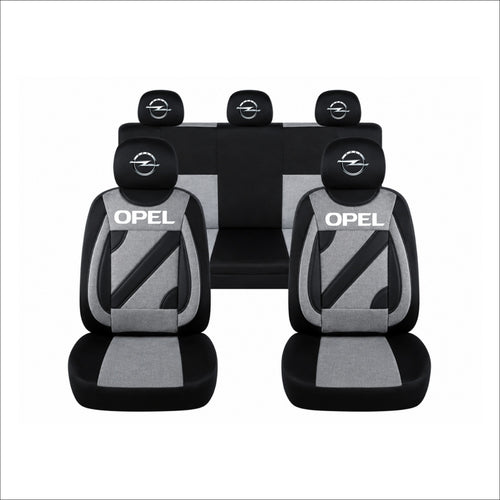 Set Huse Scaune Universale Nero Gri Personalizate cu Opel