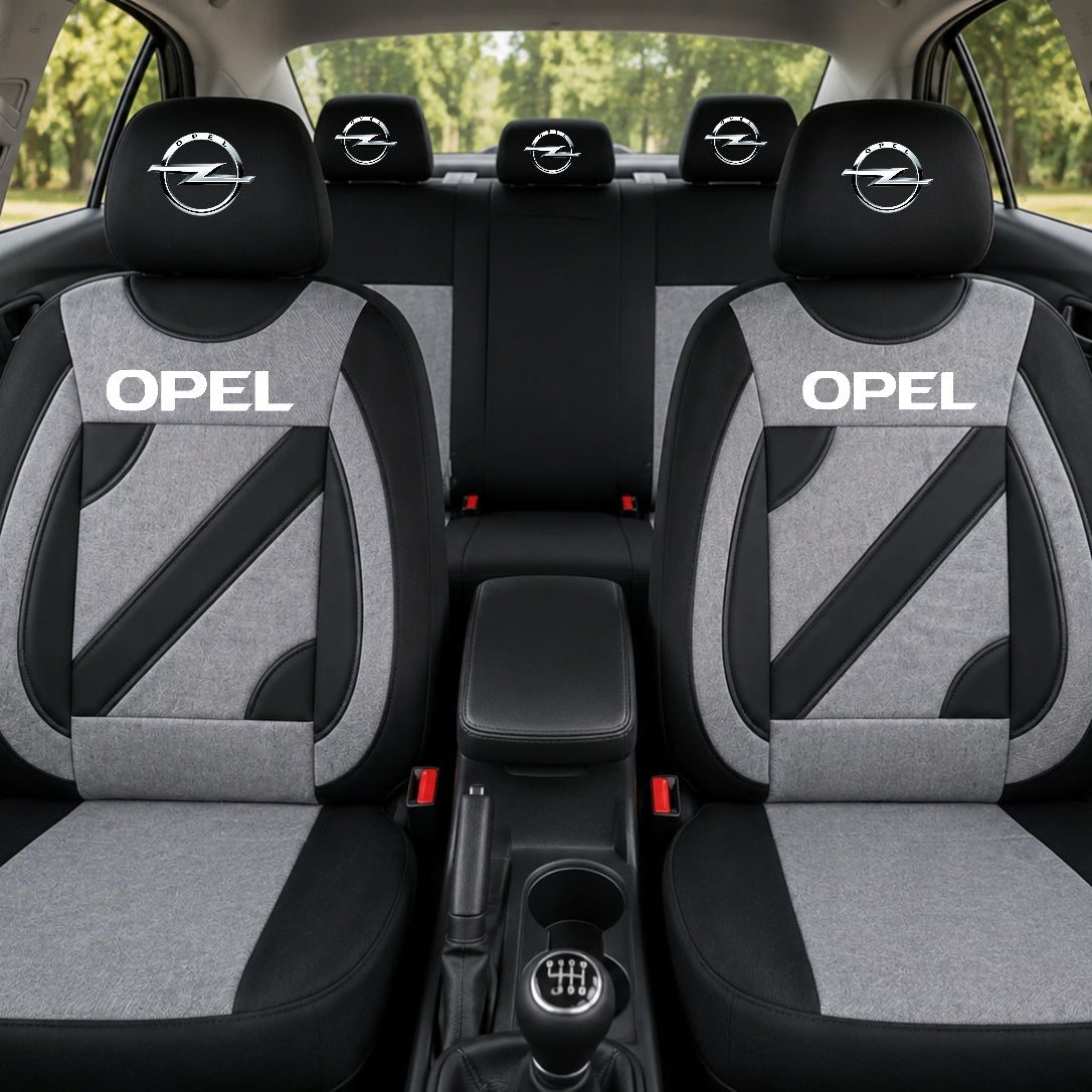 Set Huse Scaune Universale Nero Gri Personalizate cu Opel