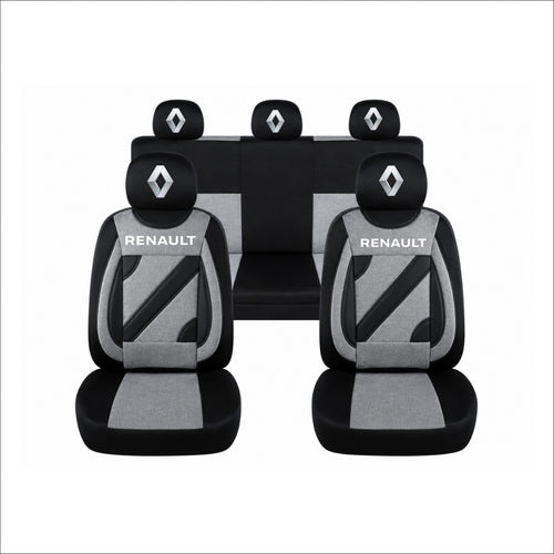 Set Huse Scaune Universale Nero Gri Personalizate cu Renault